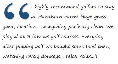 Golfing Holidays at Hawthorn Farm, Kent